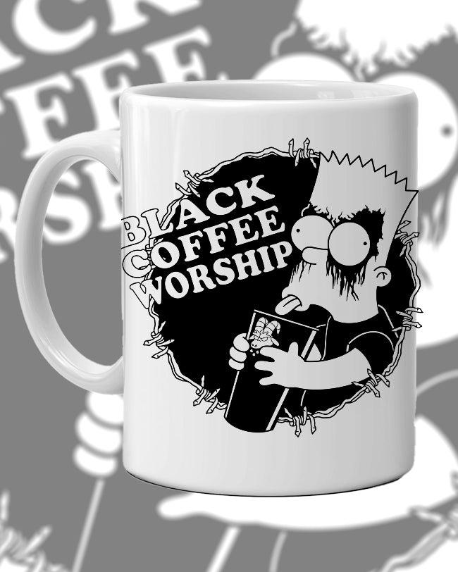 kvlt bort simpson bcw slurp mug art by dave miller skatedave