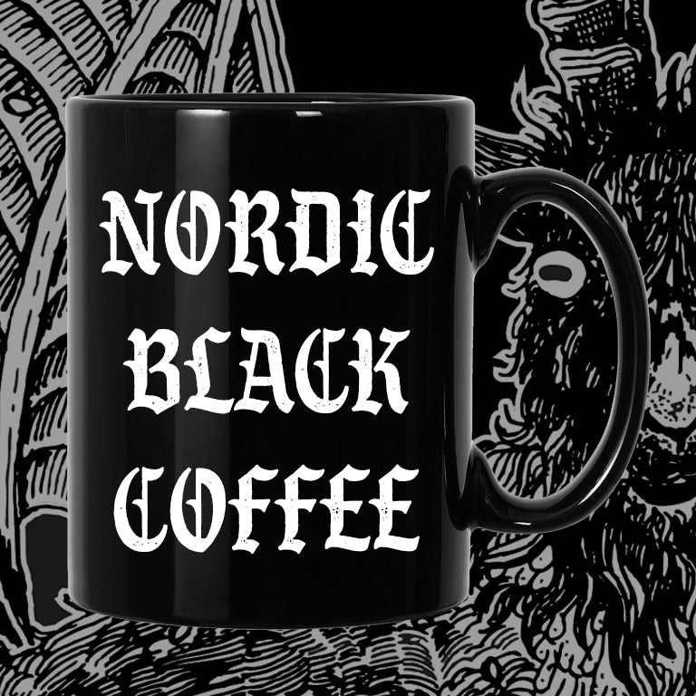 nordic black coffee caffomet mug